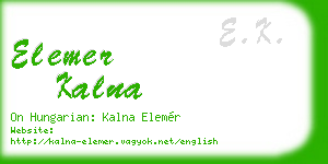 elemer kalna business card